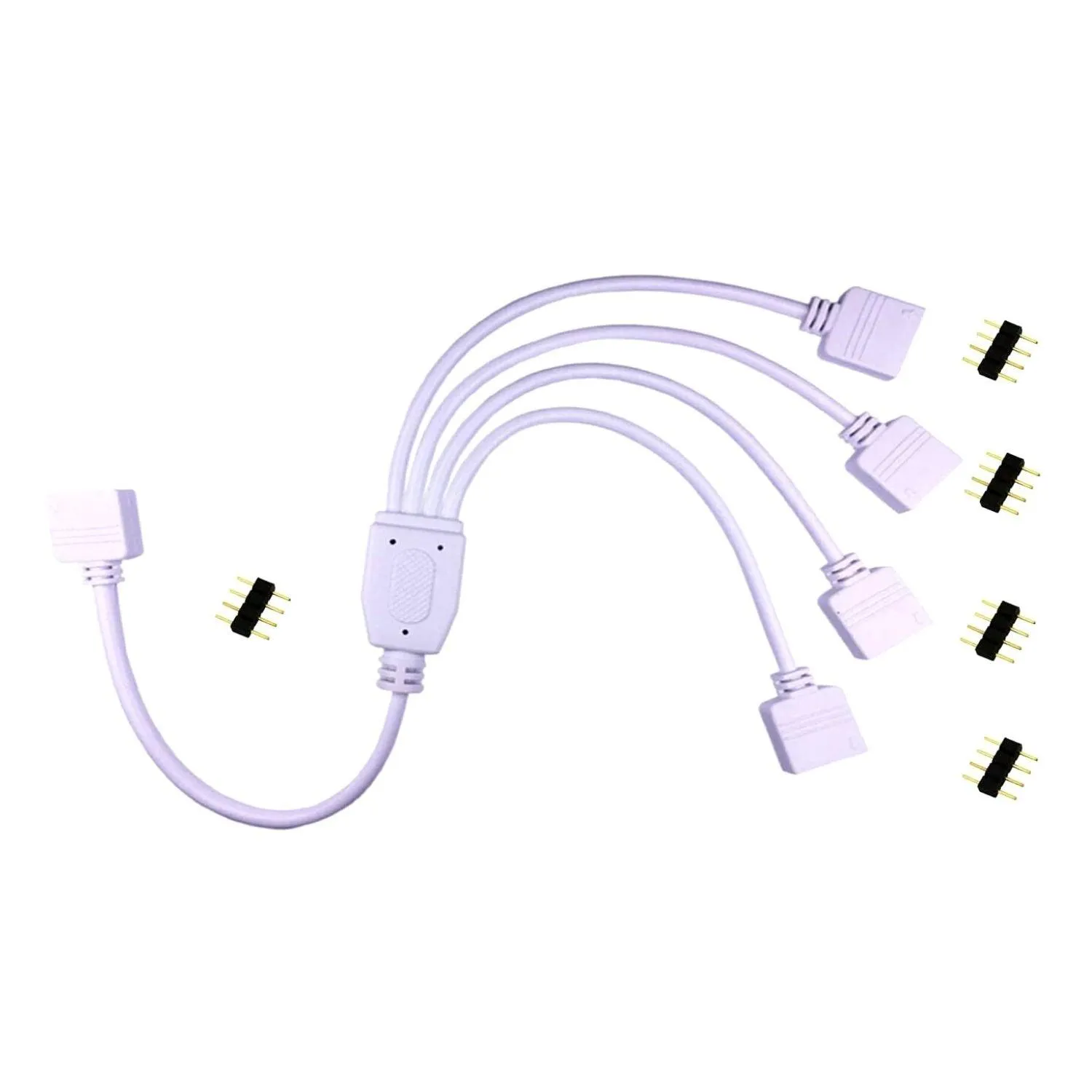 1 to 4 Ports Female/Male Connection Cable 4 Pin Splitter Cable