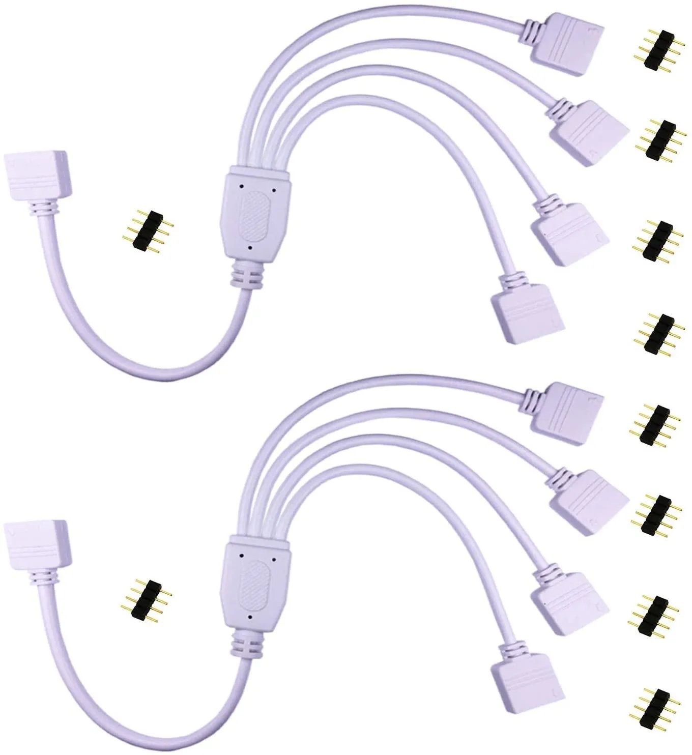 1 to 4 Ports Female/Male Connection Cable 4 Pin Splitter Cable