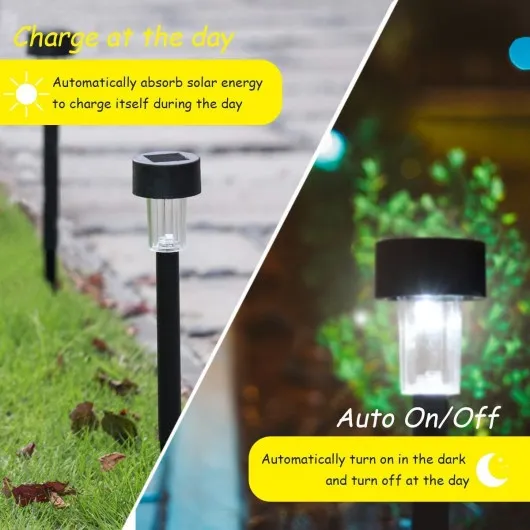 10 pcs Garden Outdoor LED Solar Lawn Light