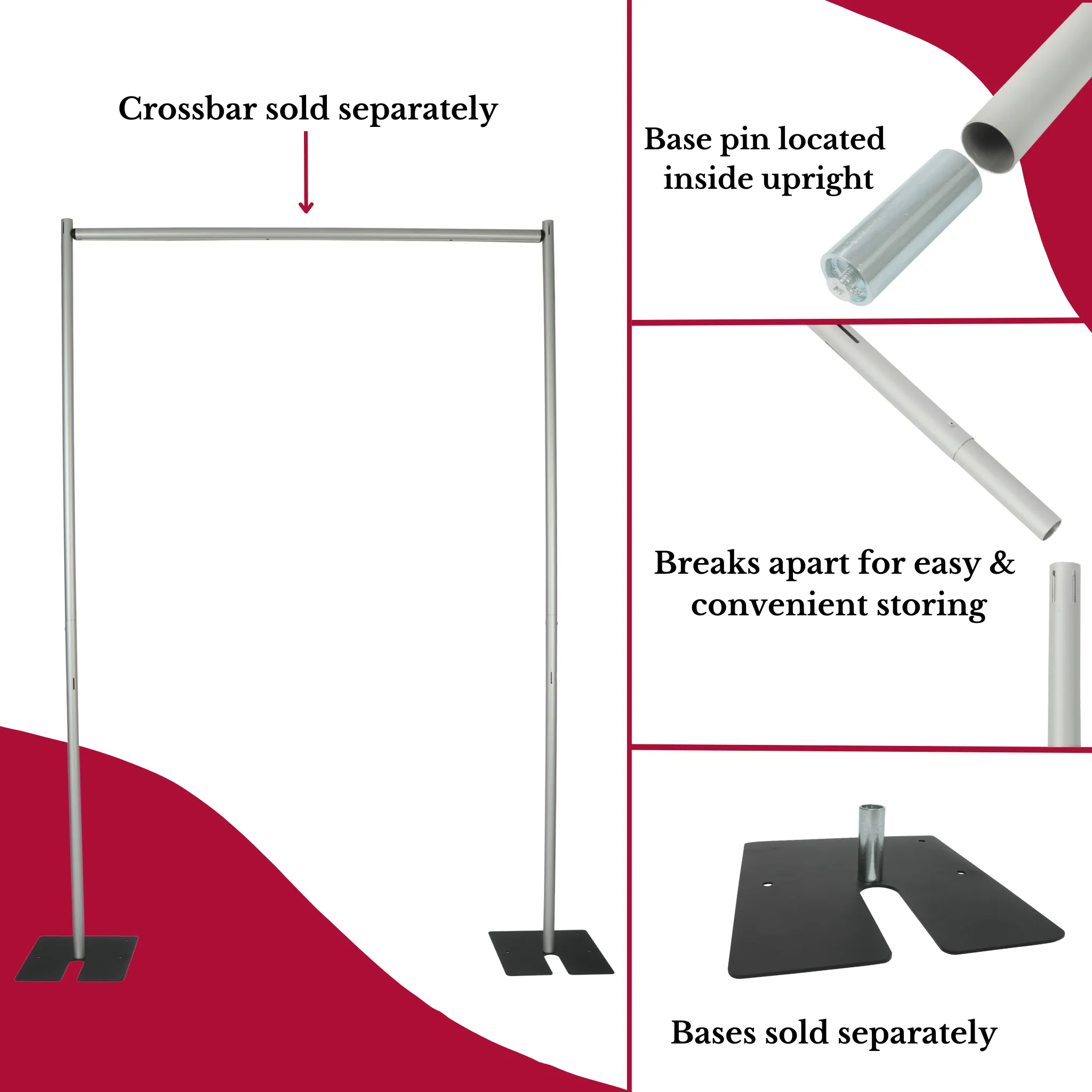 10ft Tall Break Apart Upright (2pcs/set)