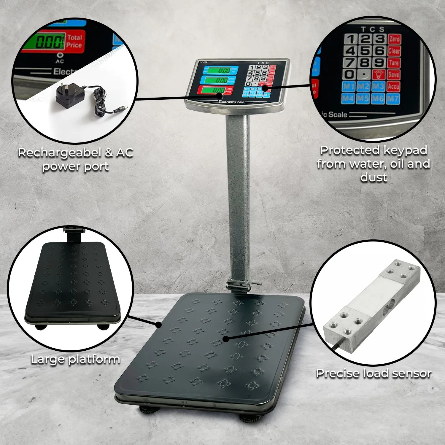 150KG High-Speed Digital Platform Scales - RYNOMATE