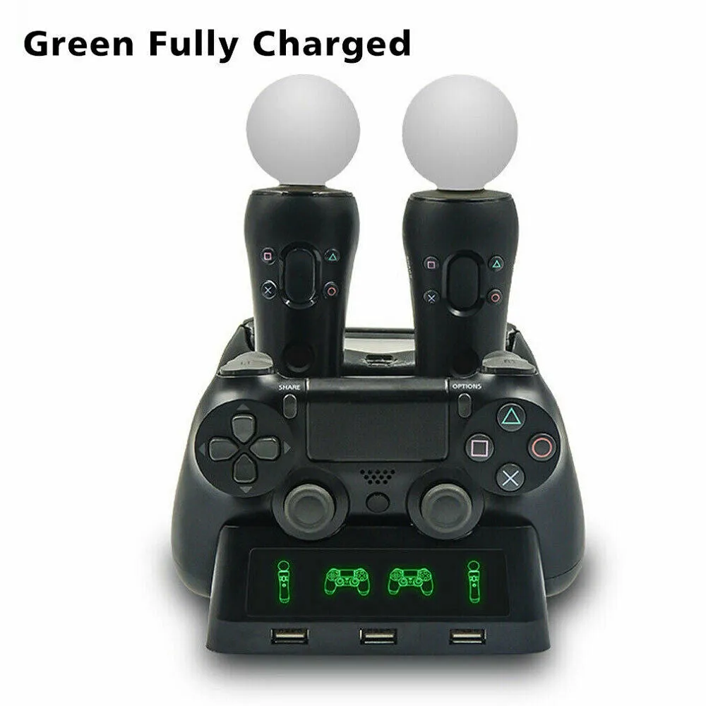 4-in-1 Charger Charging Dock Holder Mount Station For PS4/PS/VR Move Controller