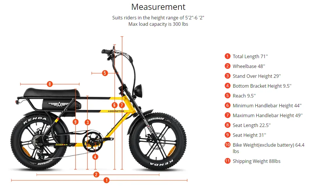 Addmotor 750W 48V Choptan M-70 Moped Style Electric Bike