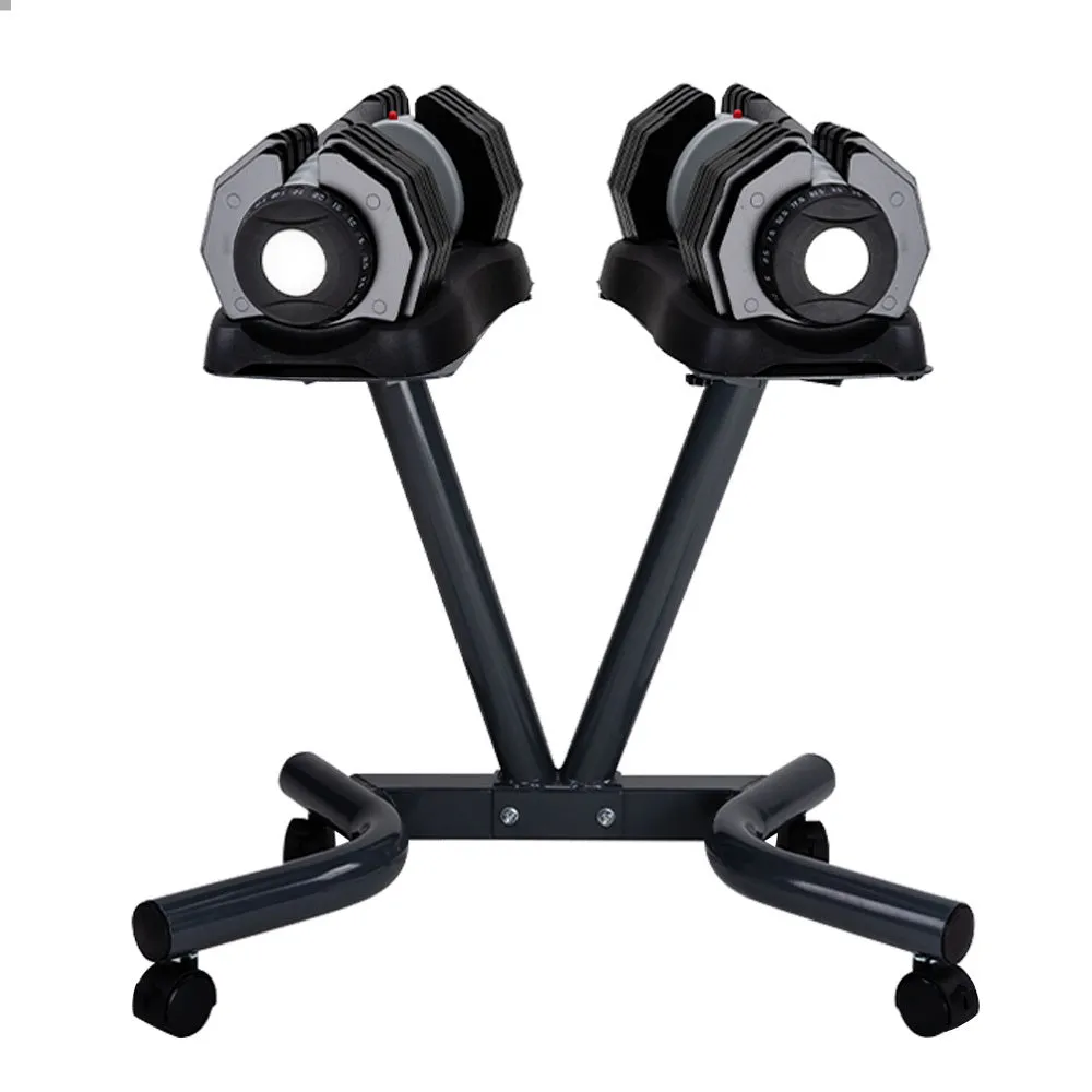 Adjustable 25kg Steel Dumbbells Set with Stand - Ativafit