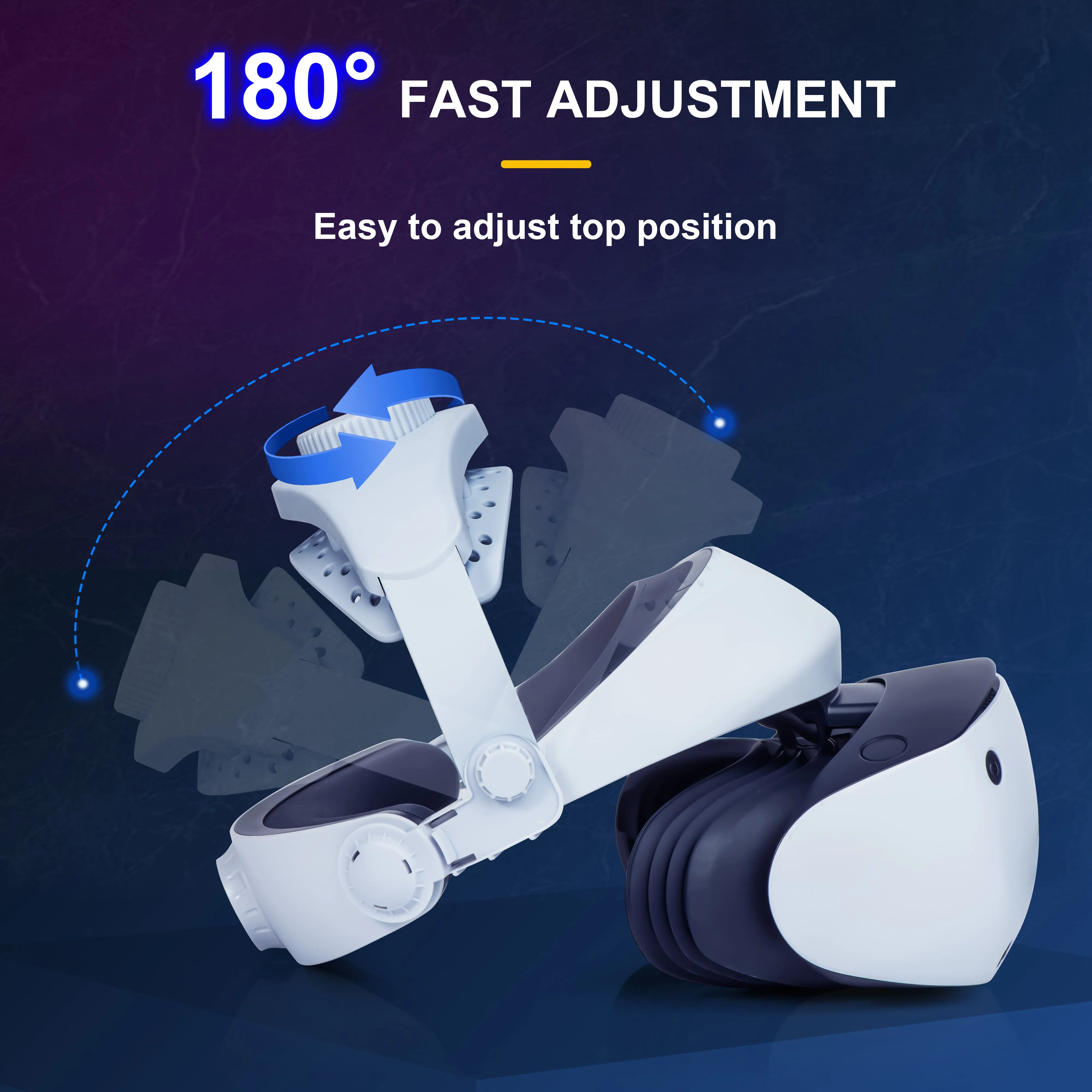 Adjustable Lightweight PS VR2 Head Strap, Reduced Pressure