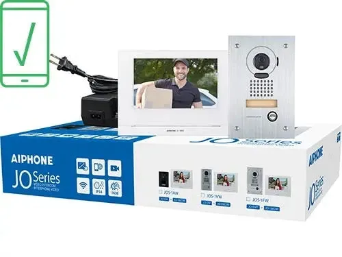 AIPHONE KIT - 7" JO-1MDW Video Intercom Station - JO-DVF Call Box  w Mobile APP