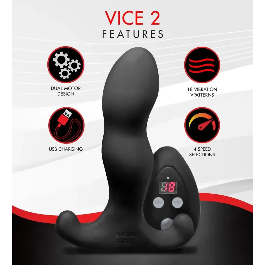 Aneros Vice 2 Rechargeable Remote-Controlled Vibrating Prostate Stimulator