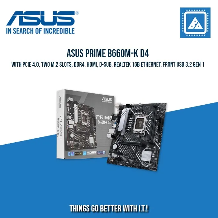 ASUS PRIME B660M-K D4 2XDDR4 2XM.2 MOTHERBOARD