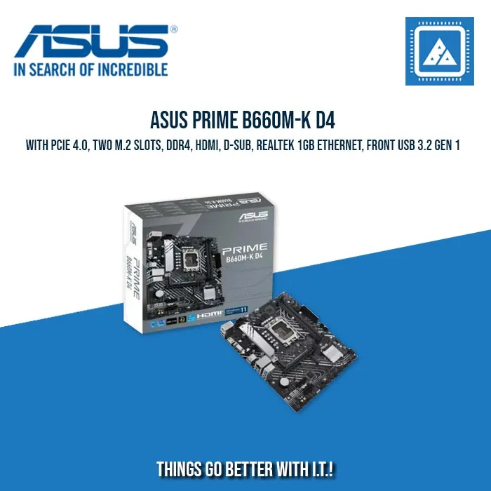 ASUS PRIME B660M-K D4 2XDDR4 2XM.2 MOTHERBOARD