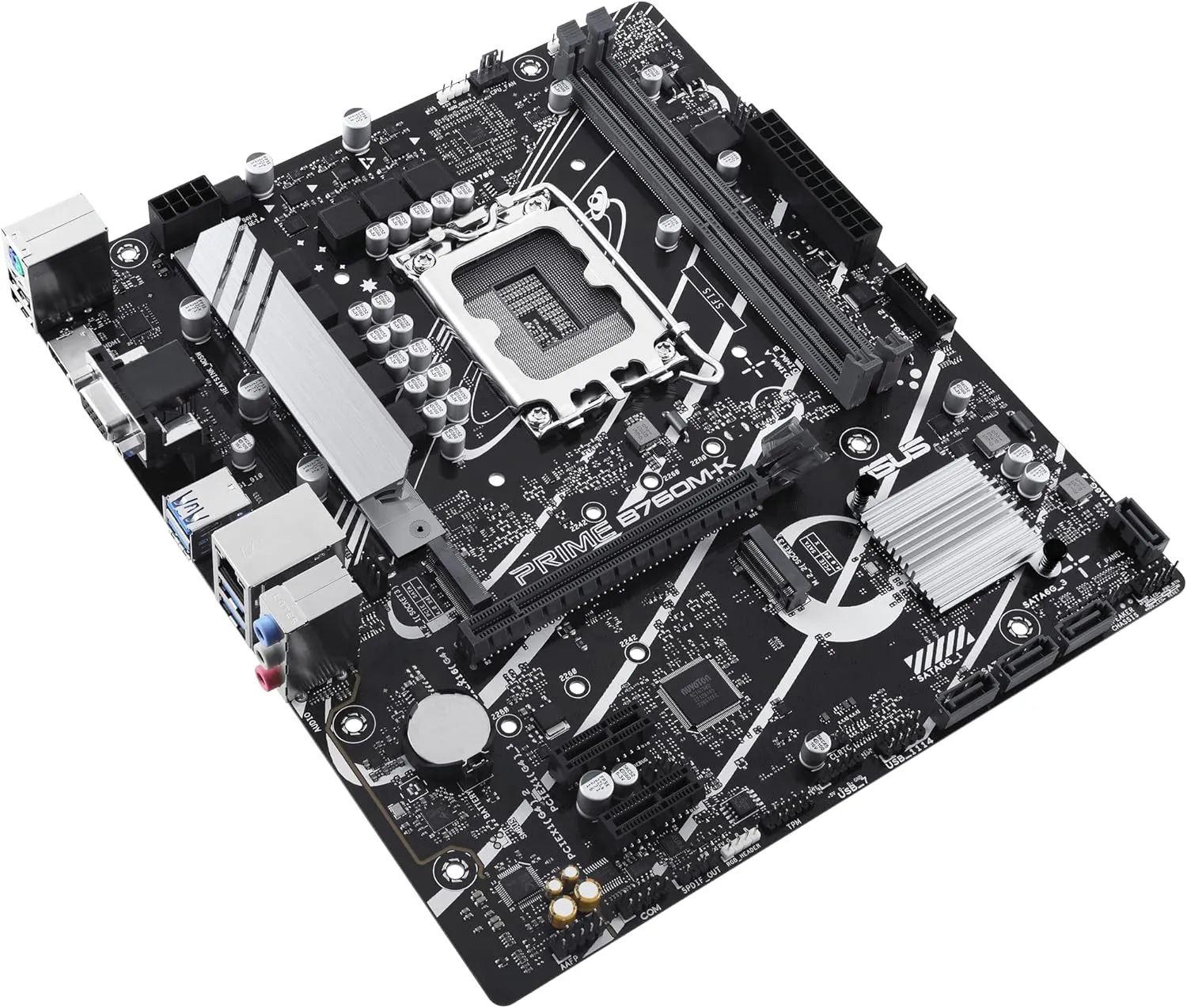 Asus Prime B760M-K Gaming Motherboard, Intel B760, 1700, Micro ATX, DDR5, 2.5G LAN, PCIe4, M.2