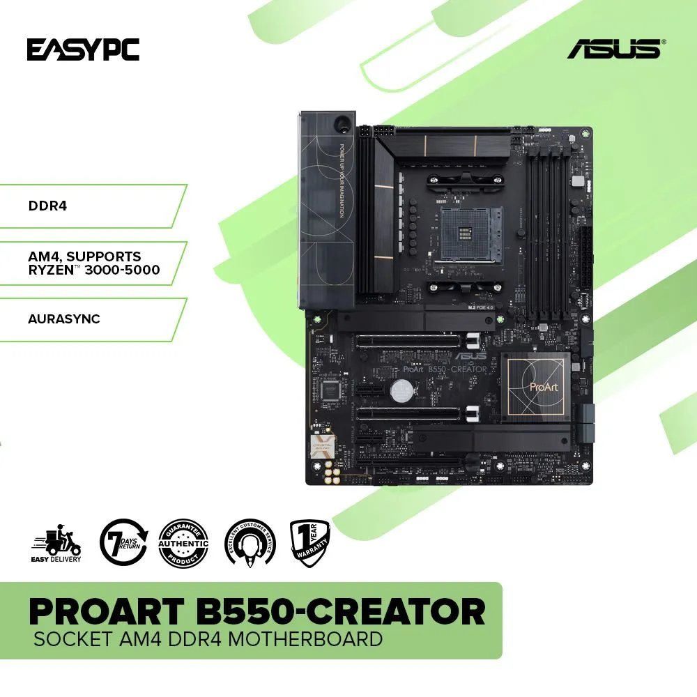 ASUS ProArt B550-Creator Socket AM4 DDR4 motherboard