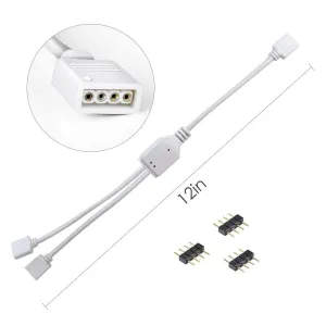 ATOM LED 1 to 2 Ports Female/Male Connection Cable 4 Pin Splitter Cable