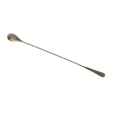 Barfly 13" Japanese Style Bar Spoon, Antique Copper Plated, Stainless Steel