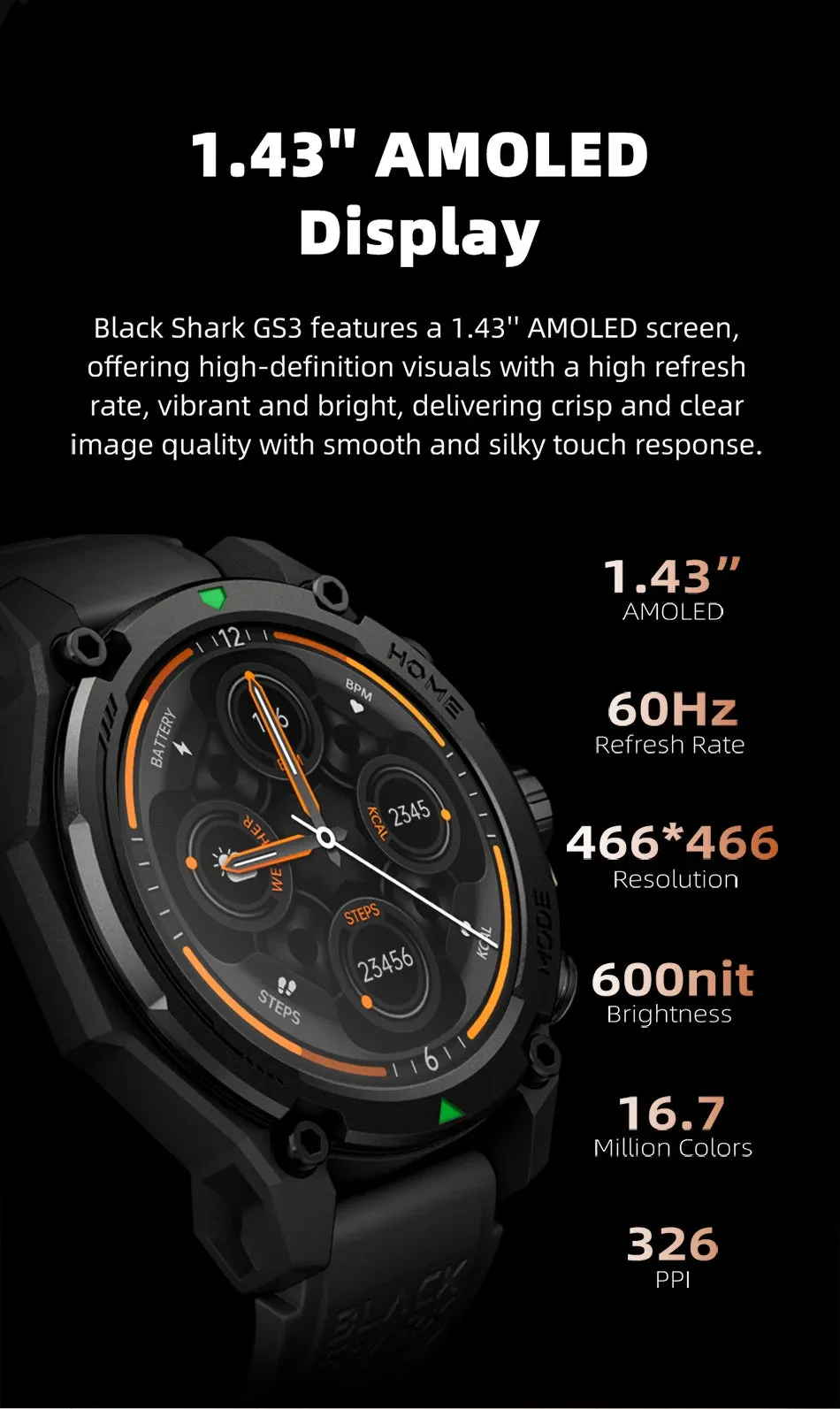 Blackshark GS3 Smart Watch