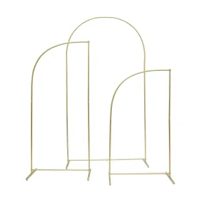 Chiara Backdrop Arch Frame Stands 3pc/set - Gold