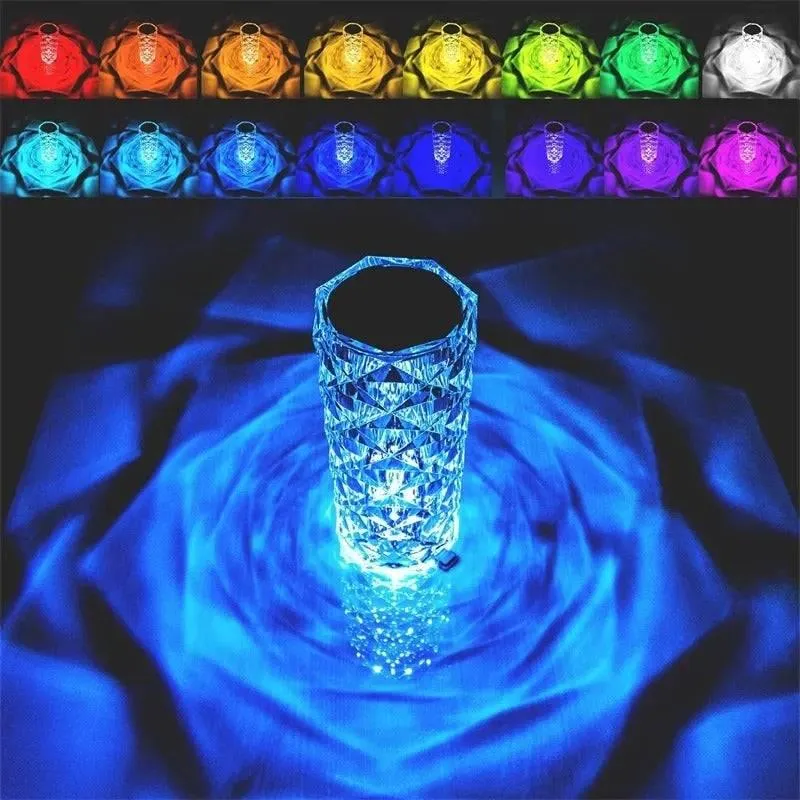 Creative Touch Crystal Diamond Table Lamp Rechargeable