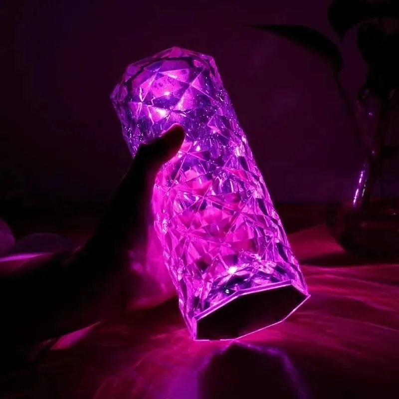 Creative Touch Crystal Diamond Table Lamp Rechargeable