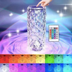 Creative Touch Crystal Diamond Table Lamp Rechargeable