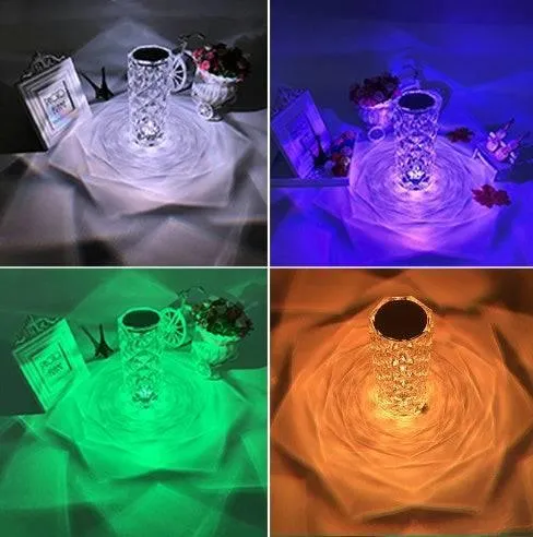 Creative Touch Crystal Diamond Table Lamp Rechargeable