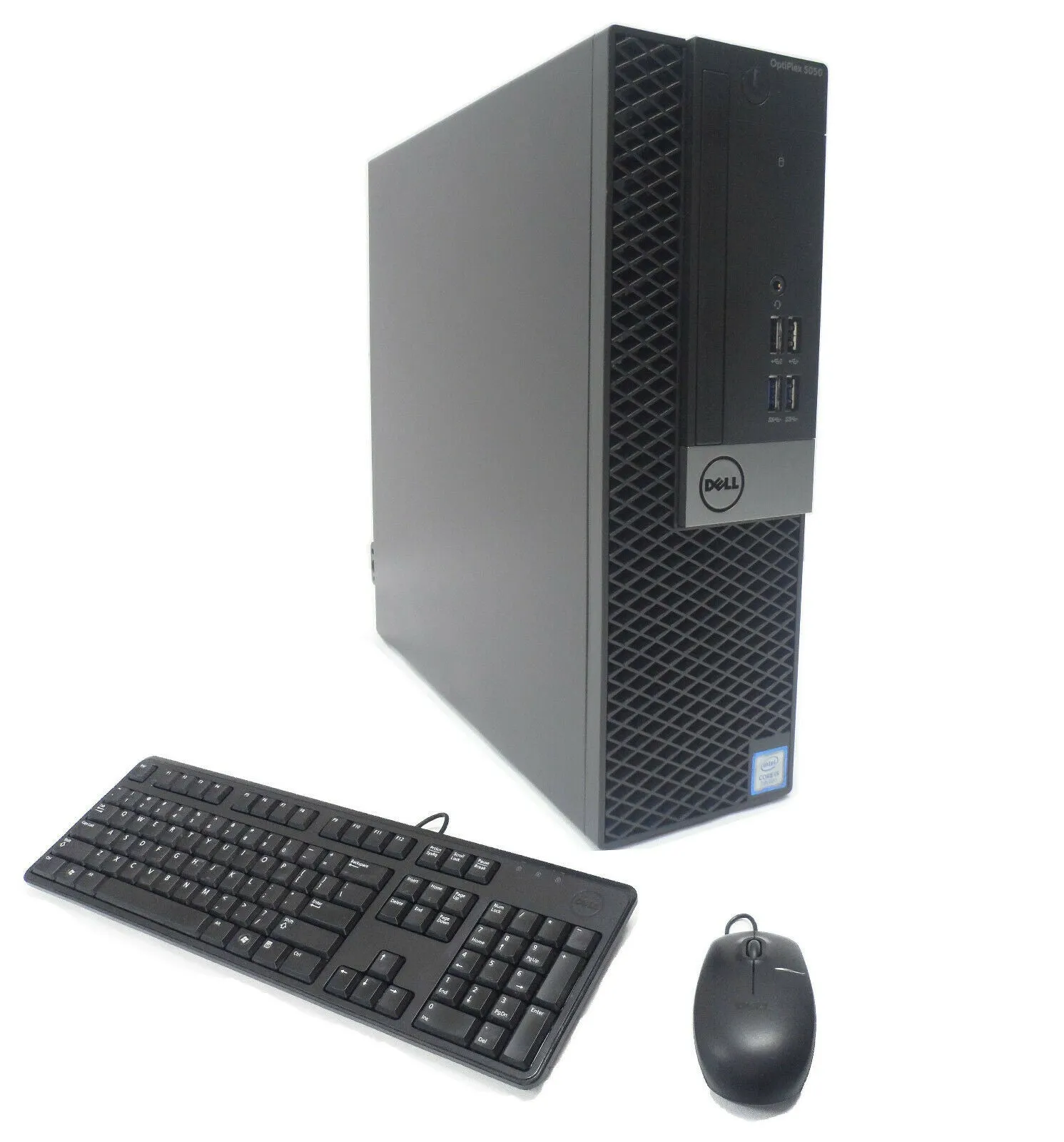 Dell OptiPlex 5050 (SFF) - Intel Core i5-6500 Quad Core @ 3.2 GHz (6th Gen), 8GB RAM, 256GB SSD, USB 3.0, HDMI, DisplayPort x2, VGA, Windows 10 Pro, (Wi-Fi, Keyboard & Mouse) Certified Refurbished, 1 Year Warranty