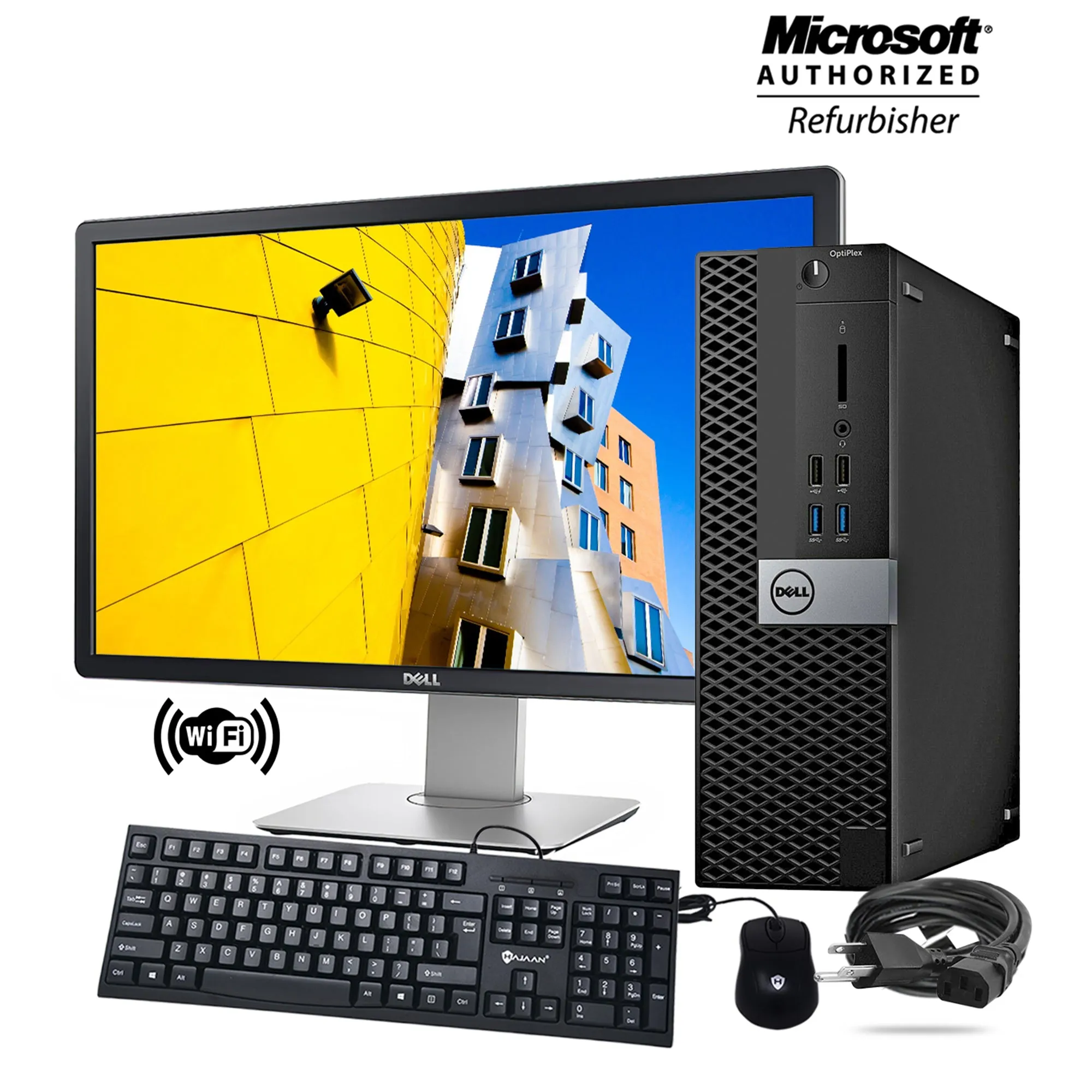 Dell OptiPlex 5050 (SFF) - Intel Core i5-6500 Quad Core @ 3.2 GHz (6th Gen), 8GB RAM, 256GB SSD, USB 3.0, HDMI, DisplayPort x2, VGA, Windows 10 Pro, (Wi-Fi, Keyboard & Mouse) Certified Refurbished, 1 Year Warranty