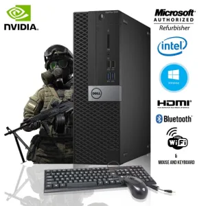 Dell OptiPlex 5050 (SFF) - Intel Core i5-6500 Quad Core @ 3.2 GHz (6th Gen), 8GB RAM, 256GB SSD, USB 3.0, HDMI, DisplayPort x2, VGA, Windows 10 Pro, (Wi-Fi, Keyboard & Mouse) Certified Refurbished, 1 Year Warranty