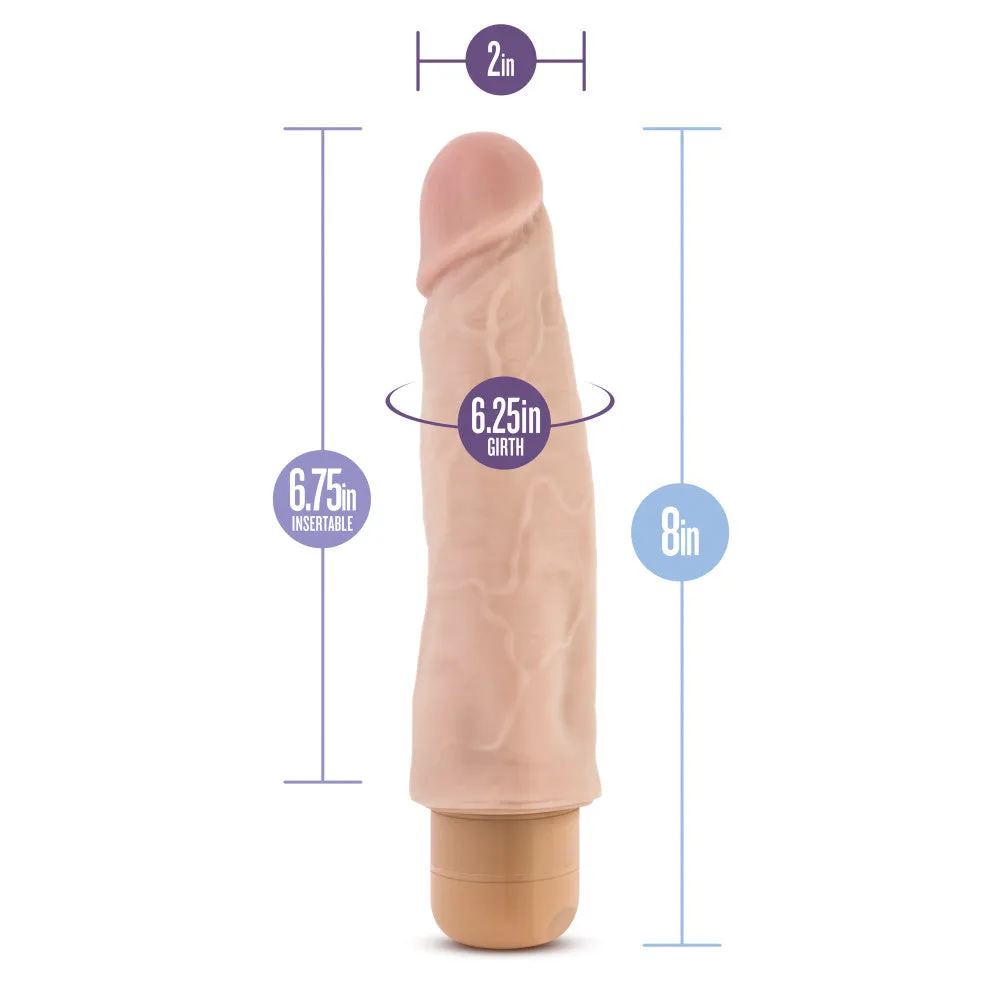 Dr. Skin By Blush® | Cock Vibe 14 Realistic Beige 8-Inch Long Vibrating Dildo