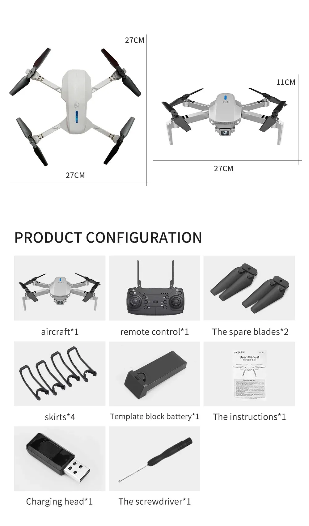 E88 Professional Wide Angle RC Drone