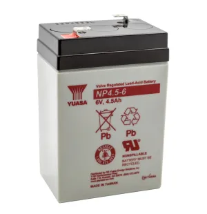 Enersys Genesis Yuasa NP4.5-6 Battery - 6 Volt 4.5 Ah