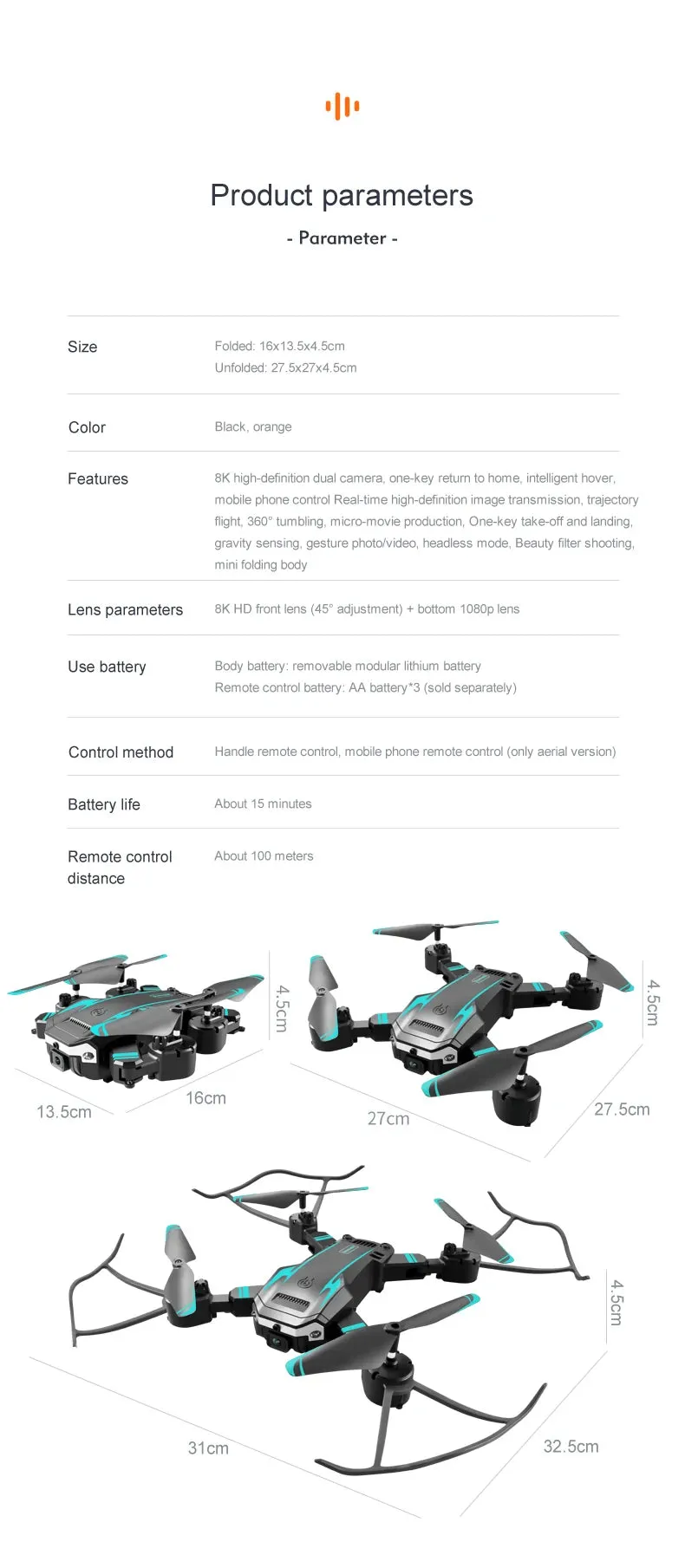 G6 Professional Foldable Quadcopter Aerial Drone