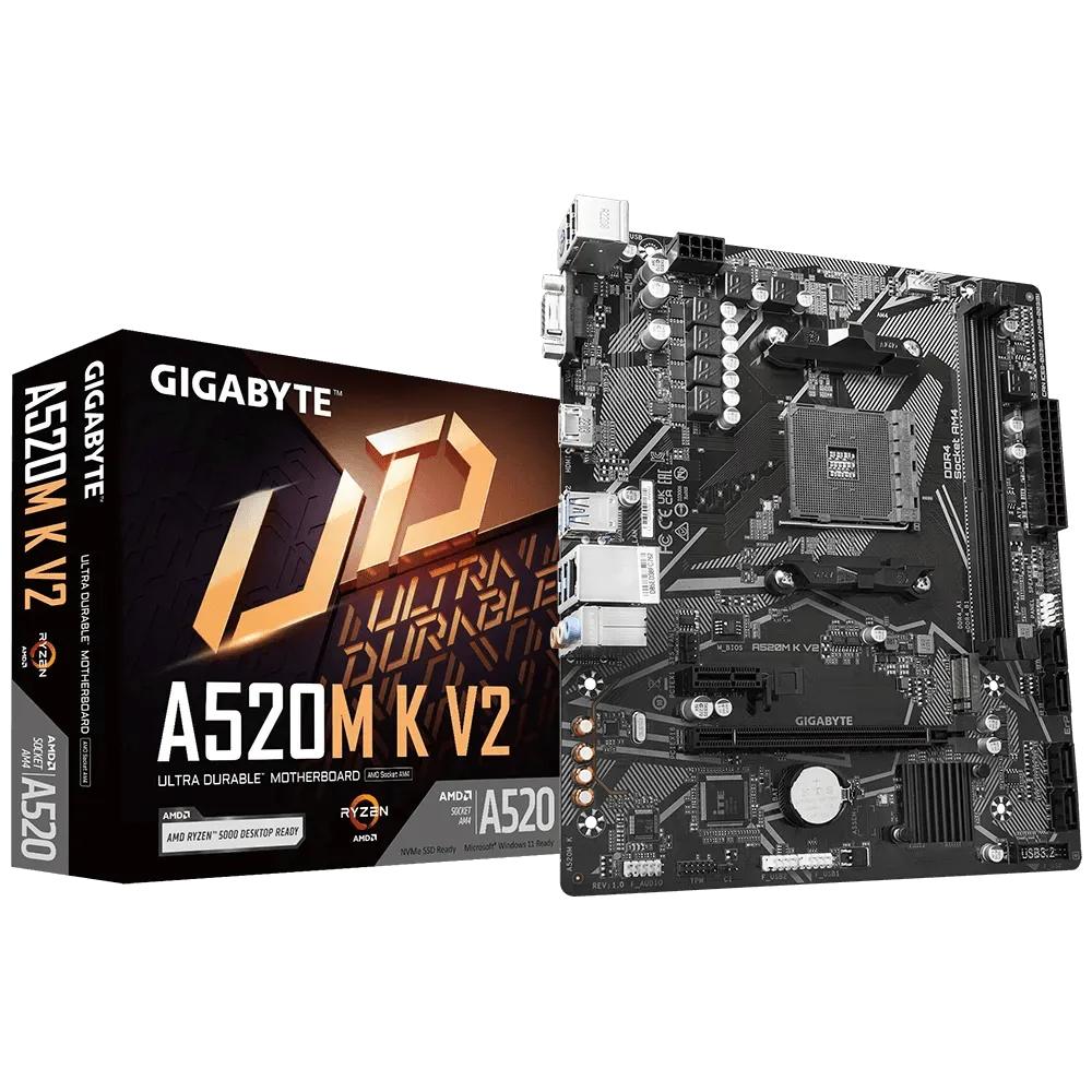 Gigabyte A520M K V2 Micro ATX AM4 Motherboard