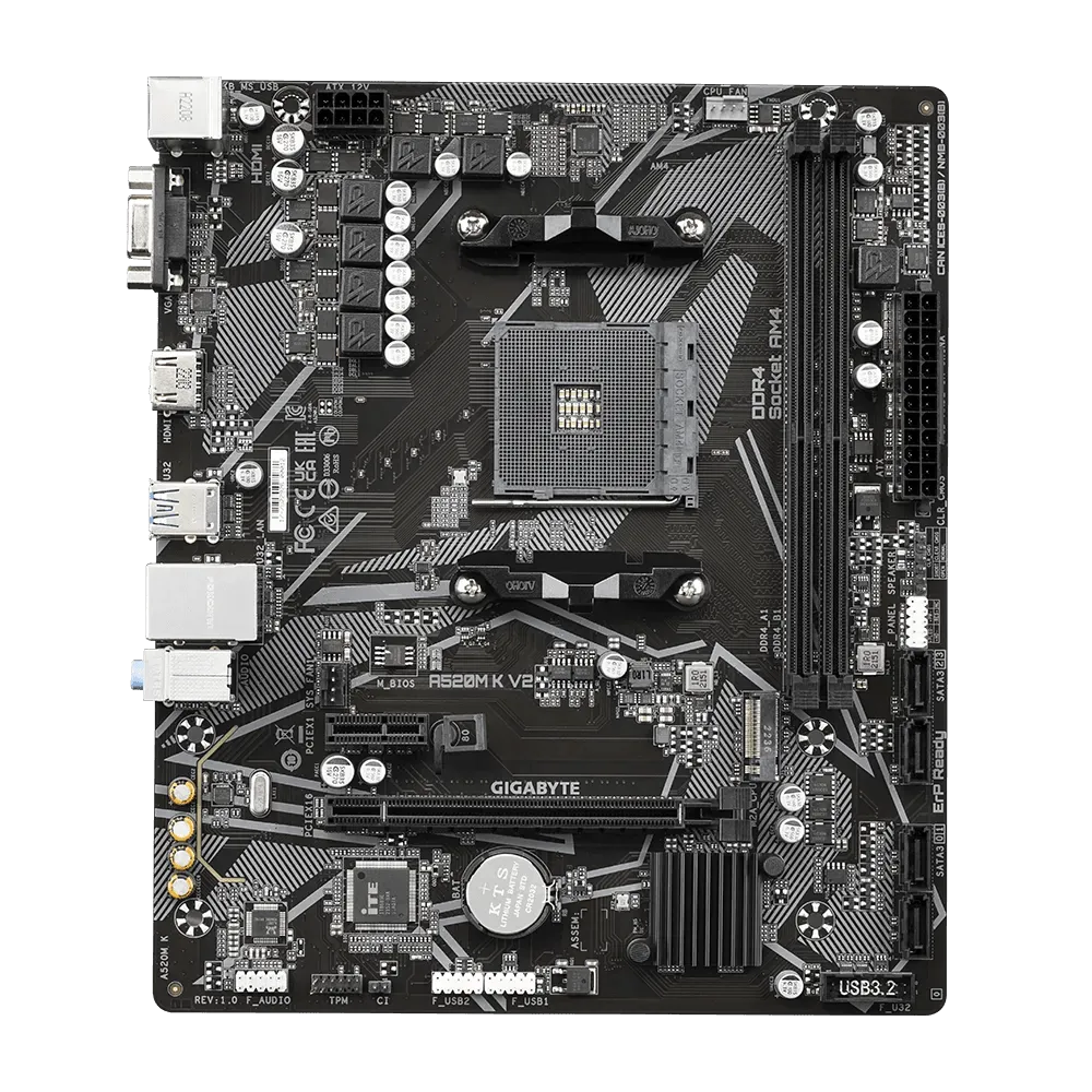 Gigabyte A520M K V2 Micro ATX AM4 Motherboard