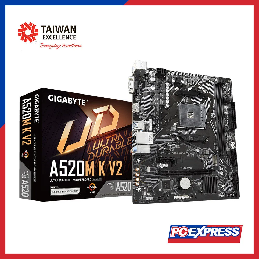 GIGABYTE A520M-K V2 micro-ATX Motherboard