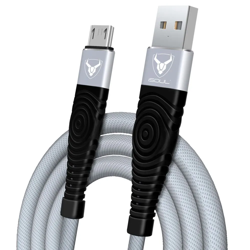 Heavy Duty Nylon Braided Micro USB Cable for Data Sync and Fast Charging