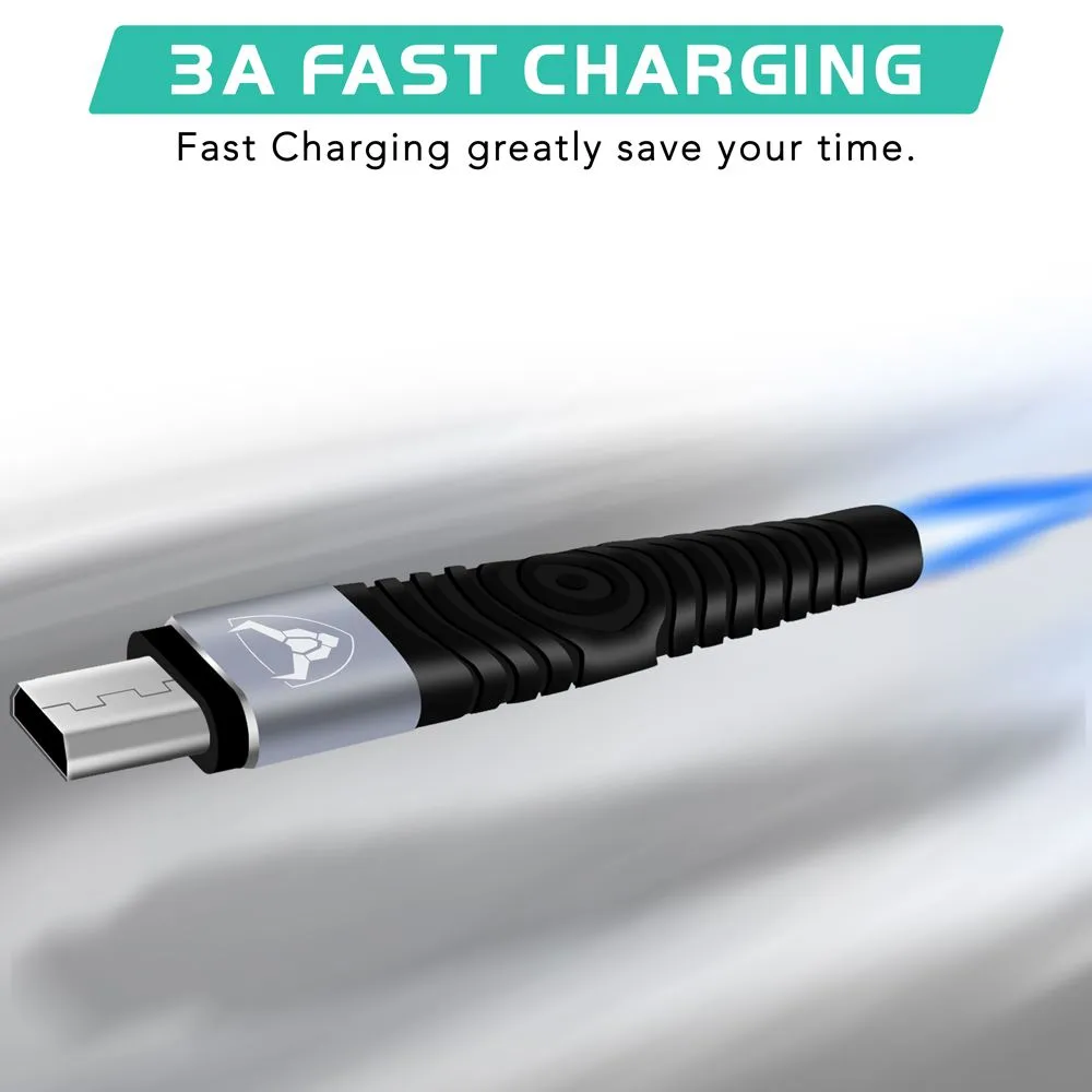 Heavy Duty Nylon Braided Micro USB Cable for Data Sync and Fast Charging