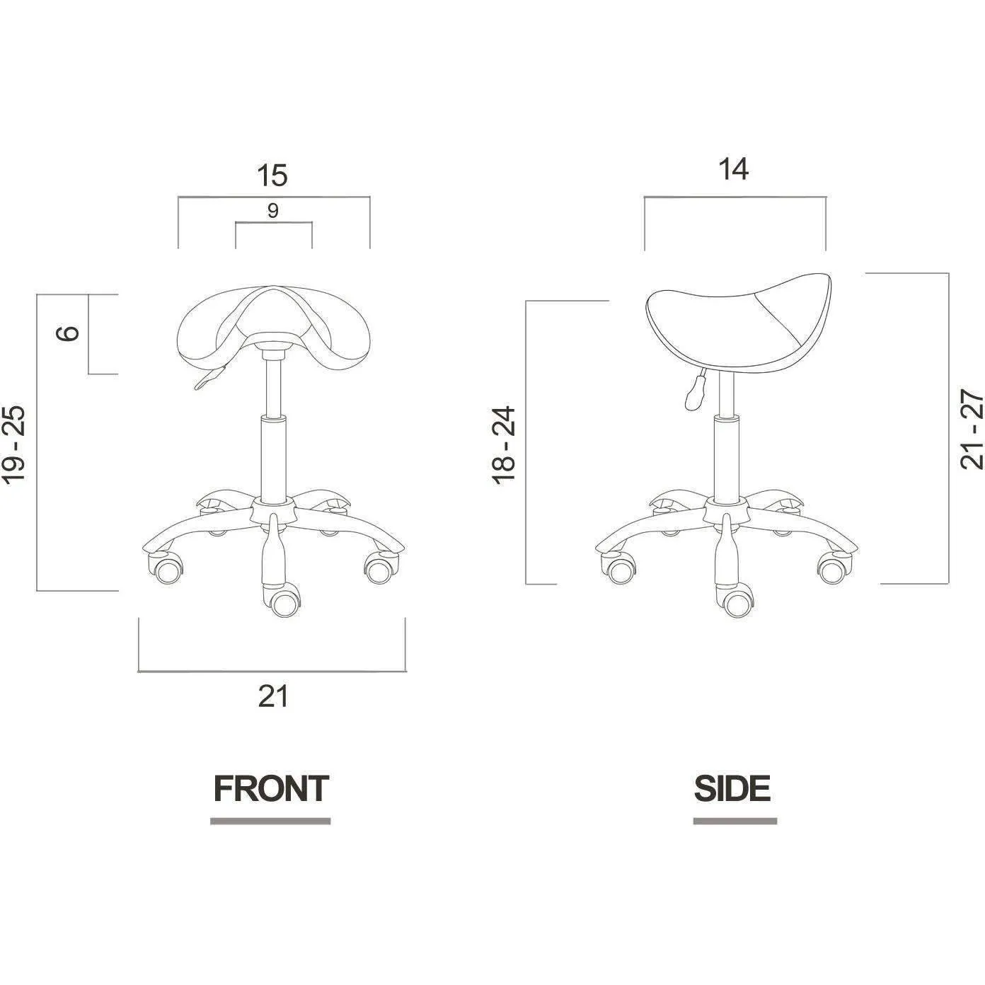 Hydraulic Saddle Rolling Ergonomic Medical Stool