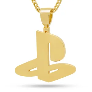 Inspired by PlayStation® - Solid 14K Gold Classic PS Logo Necklace