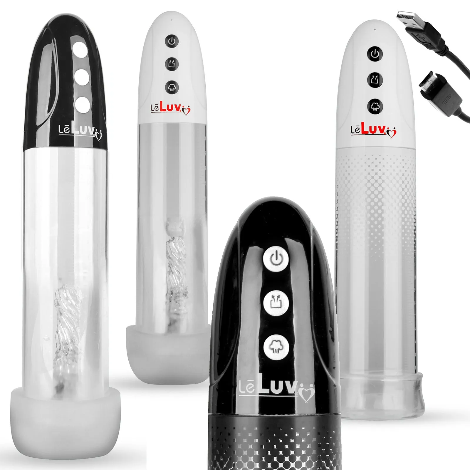 iPump USB Rechargeable 3-Speed Penis Pump with TPR or Magic Sleeve™