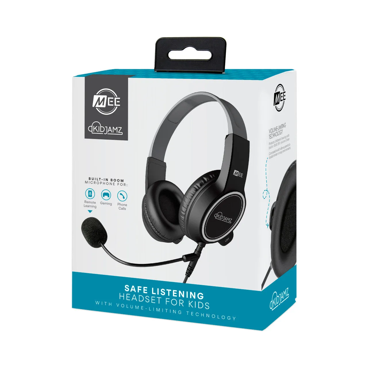 KidJamz KJ35 Safe Listening Headset for Kids with 2 Cables - Includes Boom Microphone