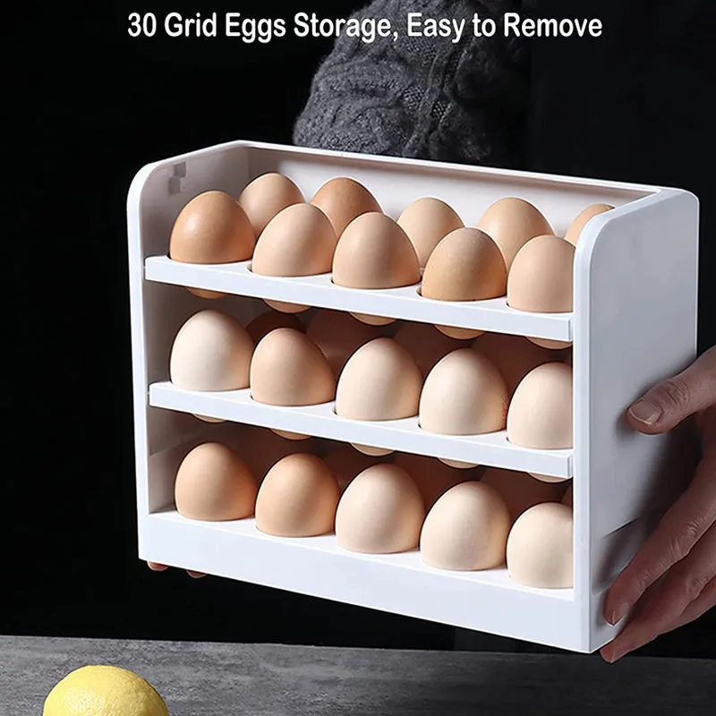 Kitchen Egg Holder Refrigerator Egg Stand Shelf Fresh Storage Box Eggs Display Rack Eggs Storage Container Fridge Organizer