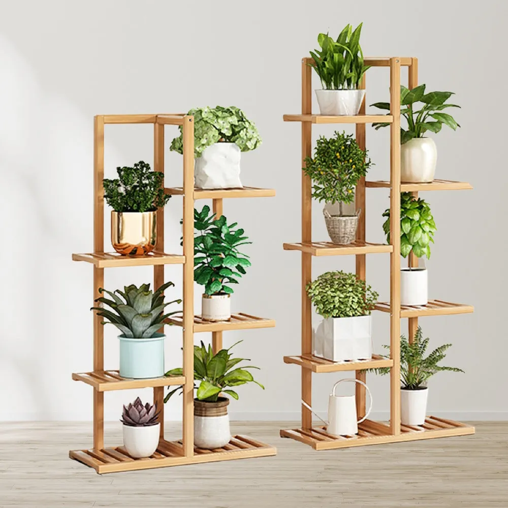 Large Capacity Bamboo Plant Stand Rack, 6 Tier - Noveden