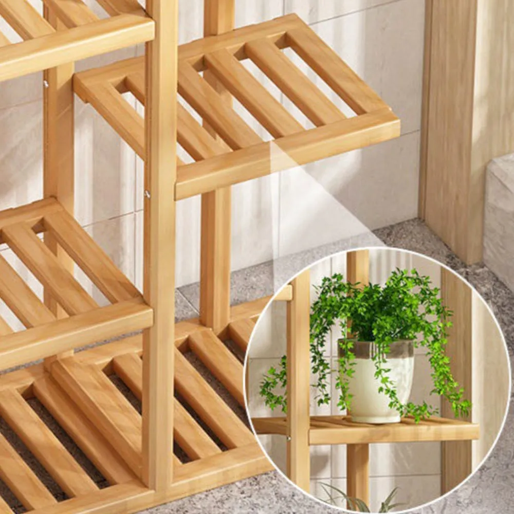 Large Capacity Bamboo Plant Stand Rack, 6 Tier - Noveden