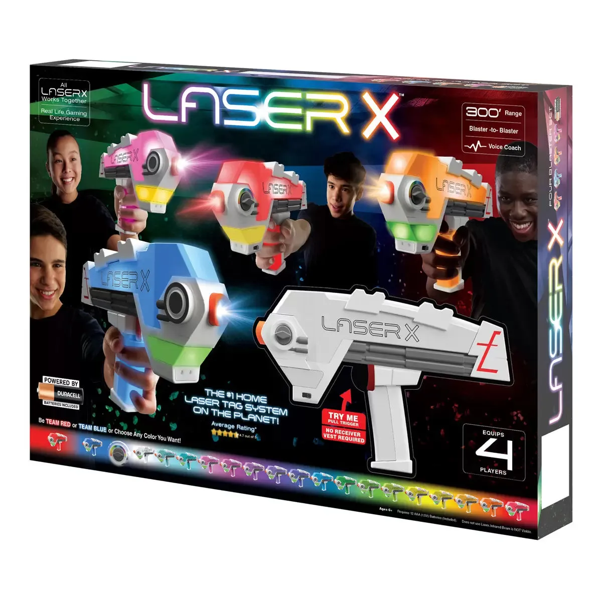 Laser X Blaster 4 Blaster Laser Toy Game (6  Years)