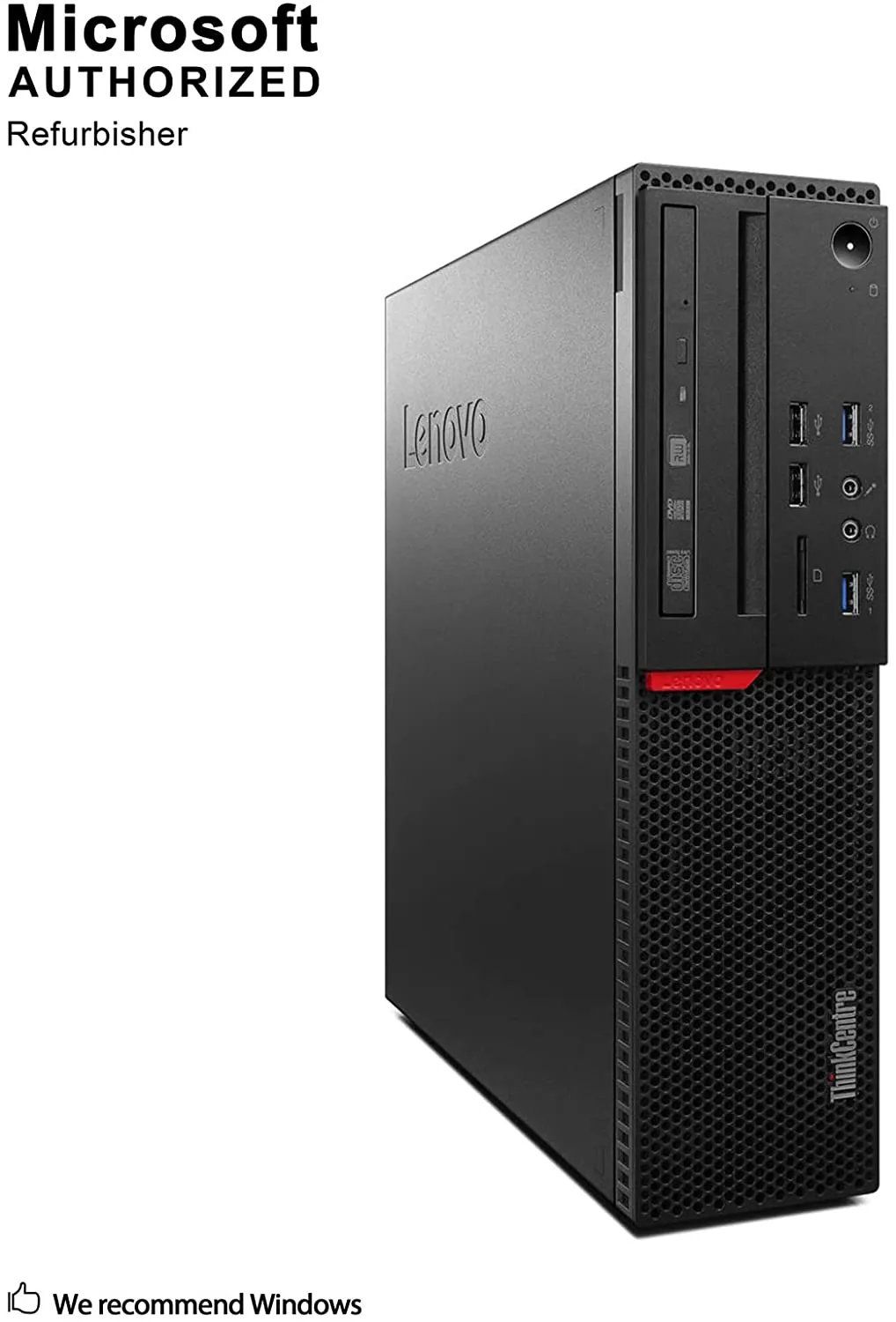 Lenovo ThinkCentre M910s (SFF) Desktop PC | Intel Core i5-6500 @ 3.2GHz  Quad-Core (6th Gen), 32GB RAM, 512GB SSD, Wi-Fi Adapter, Keyboard & Mouse Combo, 2x Display Port & 1x VGA, DVD-RW, 1Gb Eth. - Windows 10 Pro - (Certified Refurbished) 1 Year Warranty