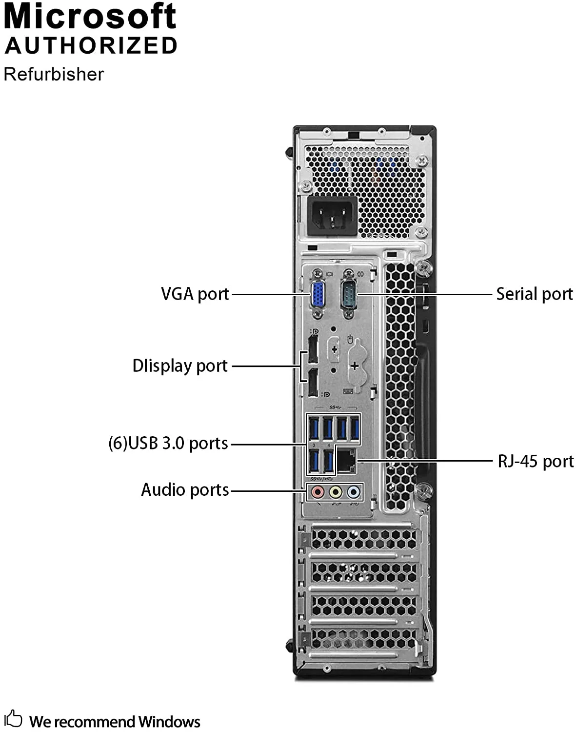 Lenovo ThinkCentre M910s (SFF) Desktop PC | Intel Core i5-6500 @ 3.2GHz  Quad-Core (6th Gen), 32GB RAM, 512GB SSD, Wi-Fi Adapter, Keyboard & Mouse Combo, 2x Display Port & 1x VGA, DVD-RW, 1Gb Eth. - Windows 10 Pro - (Certified Refurbished) 1 Year Warranty