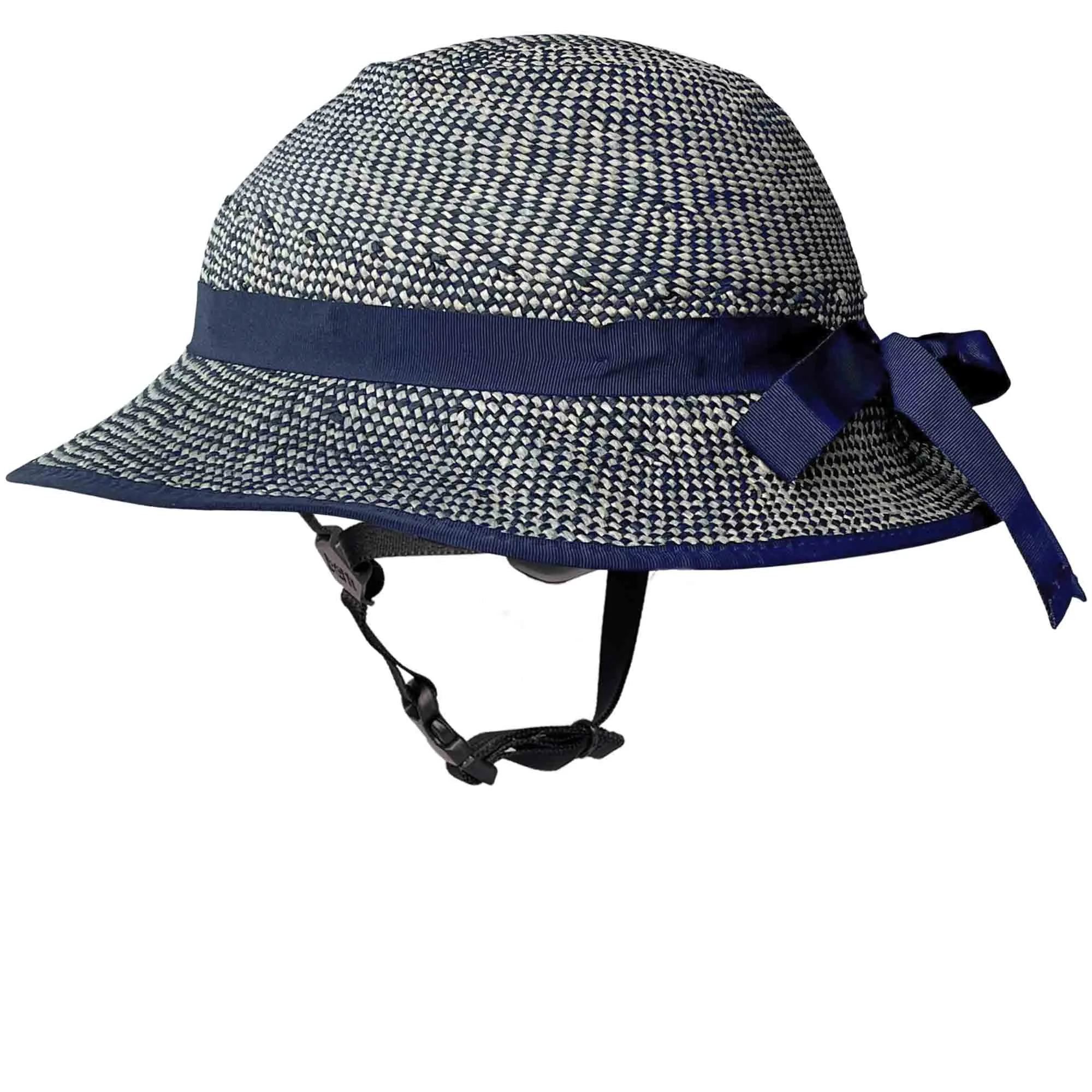 MIPS Helmet   Shibori Blue Straw Hat Bike Helmet Cover