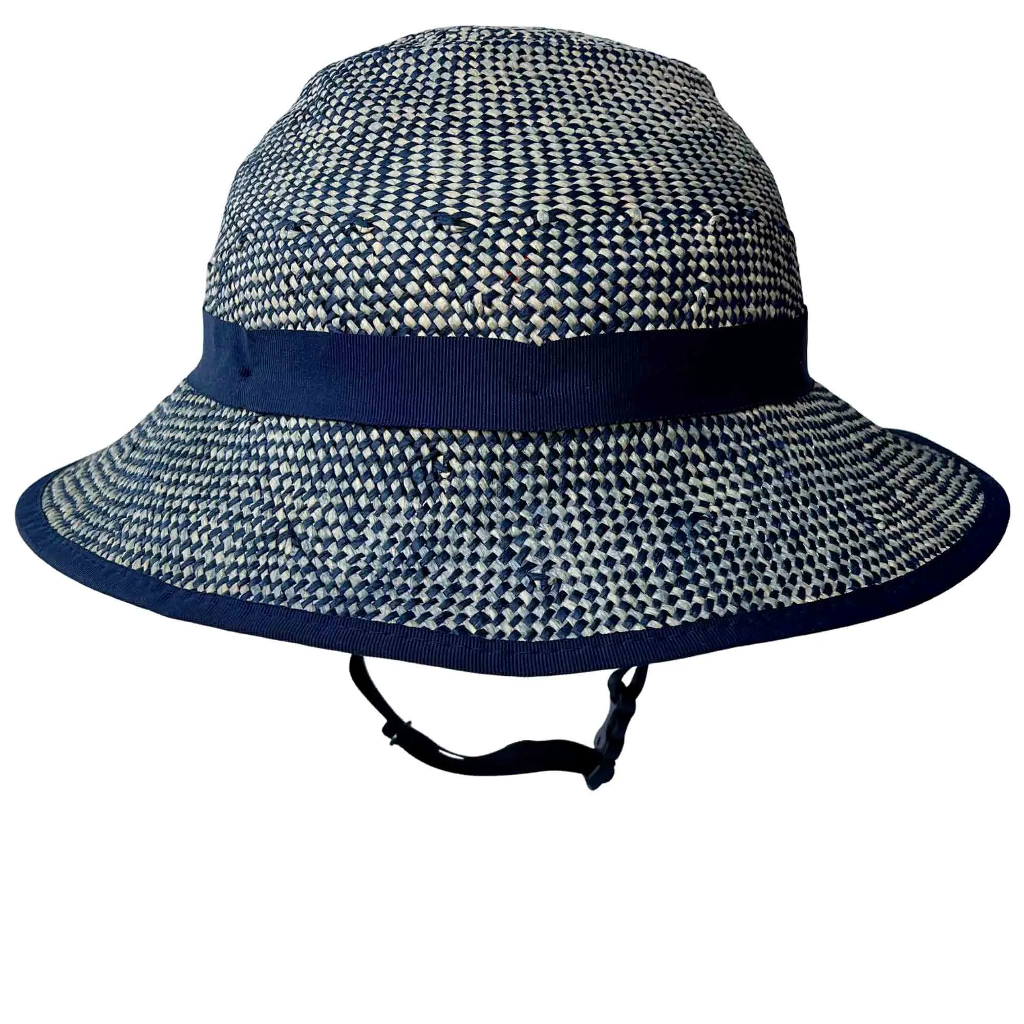 MIPS Helmet   Shibori Blue Straw Hat Bike Helmet Cover