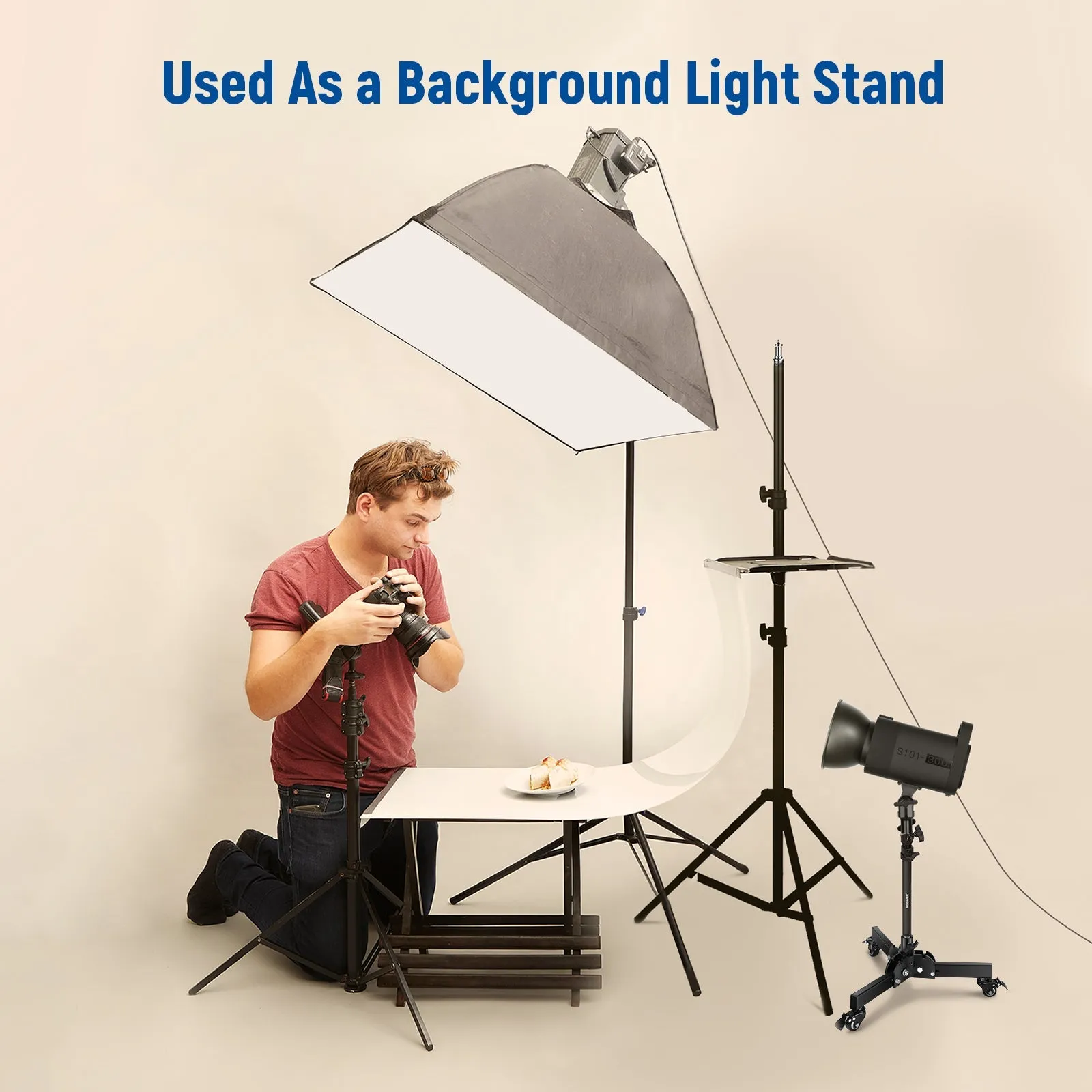 NEEWER 72cm Dolly Heavy Duty Light Stand