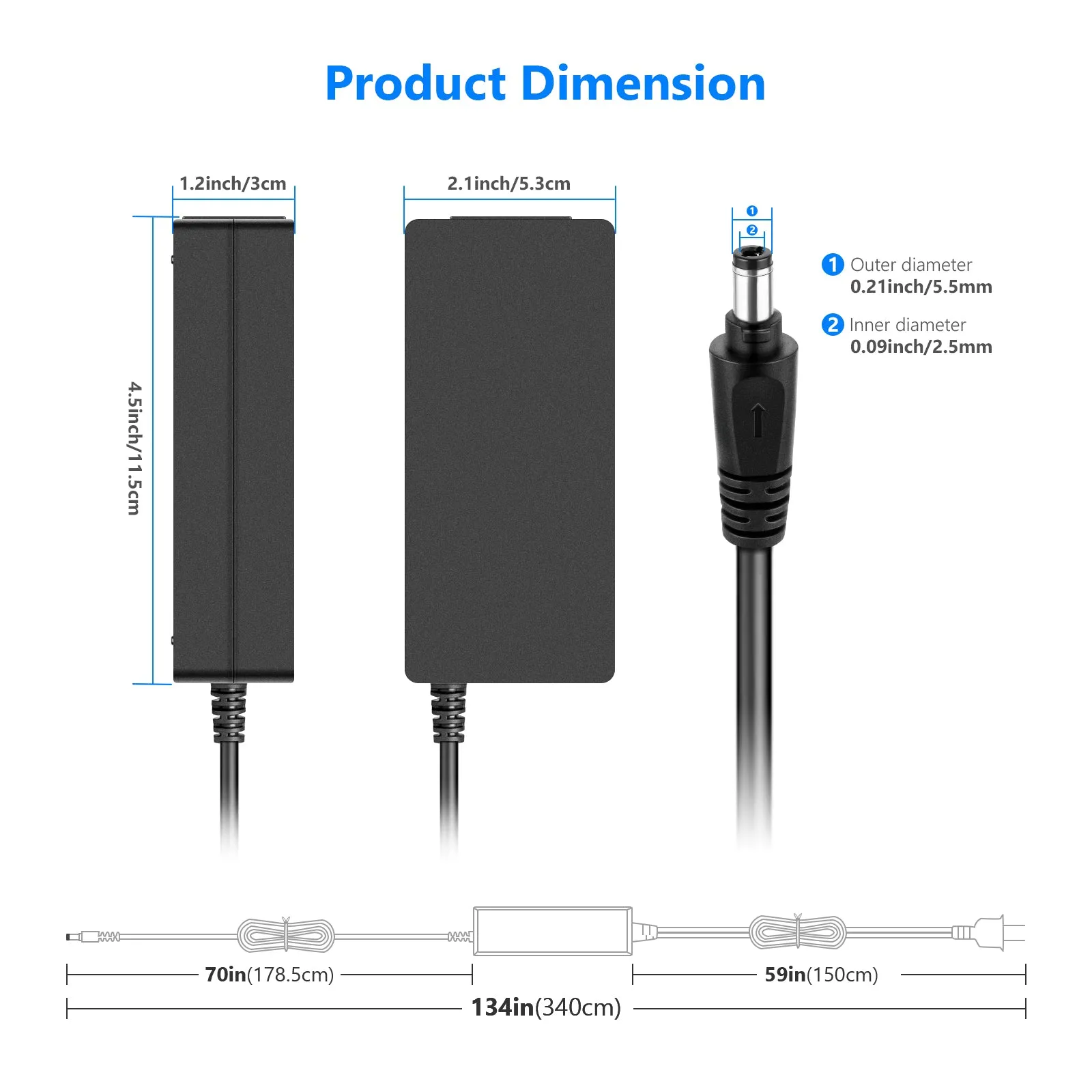 NEEWER AC 110V to DC 15V Power Adapter for RL-18