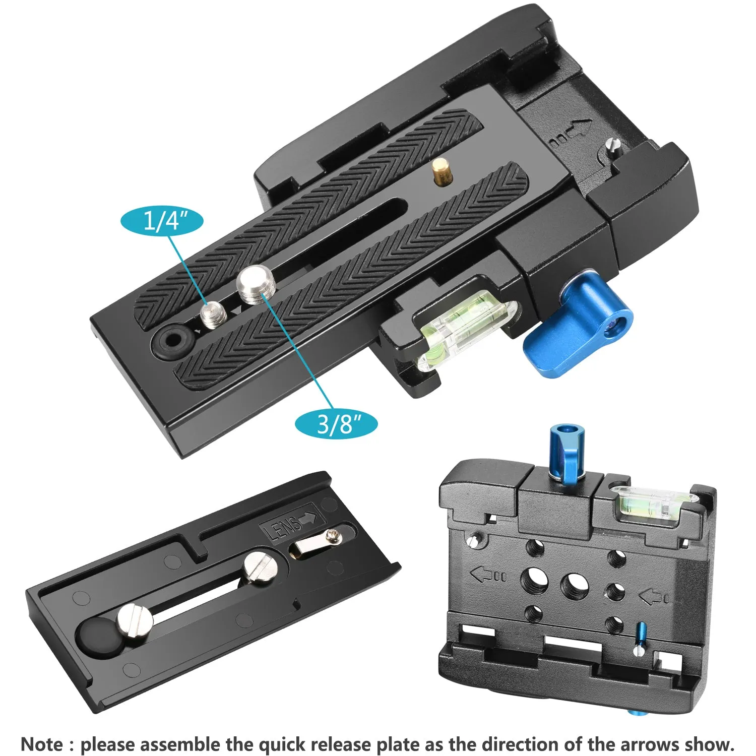 NEEWER Aluminum Alloy Quick Shoe Plate Adapter